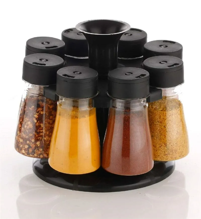 8 in 1 Spice Rack Plastic Spice Rack Spice Storage Container revolving Rack Container